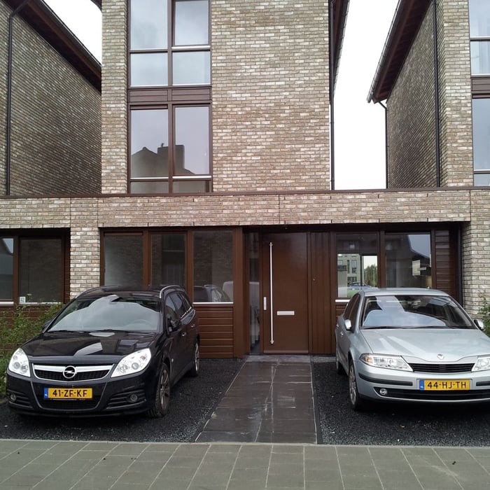 Basalt split 8 - 16mm aangelegd parking
