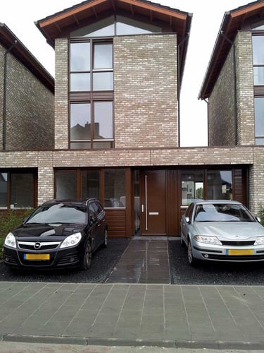 Basalt split 8 - 16mm aangelegd parking
