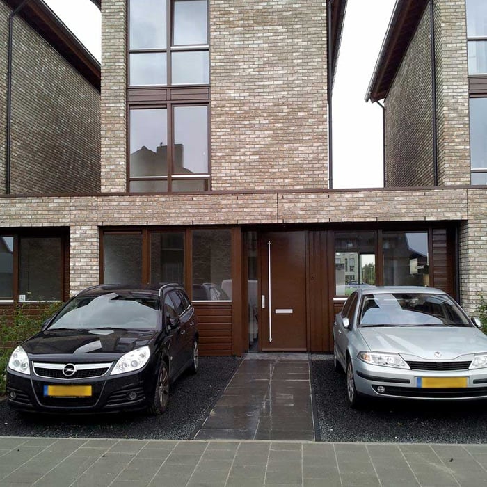 Basalt split 8 - 16mm aangelegd parking