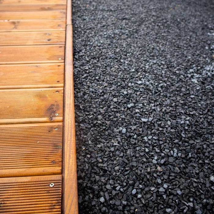 Basalt split 5 - 8mm aangelegd