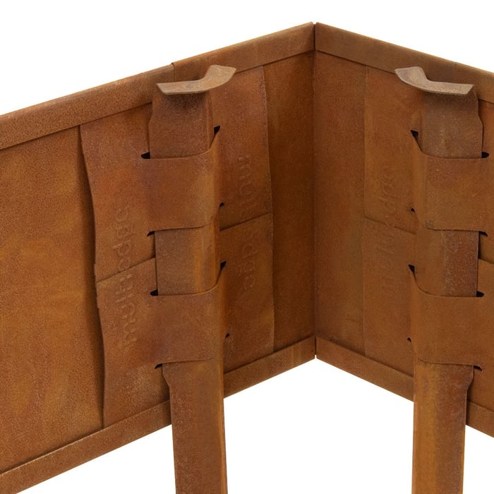 Multi-Edge ADVANCE Corten staal Borderbak 60x60x20cm Koppelset