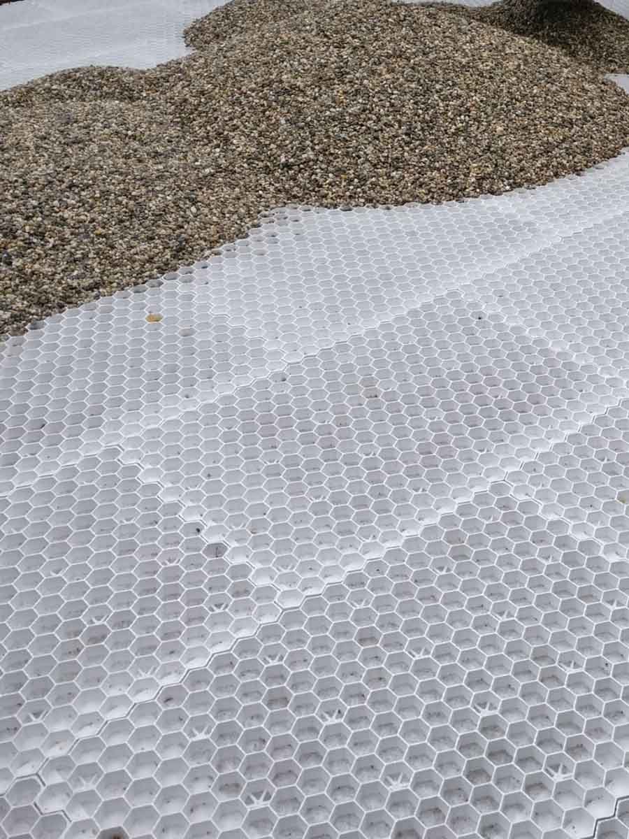EuroGravel PRO splitplaat aangelegd