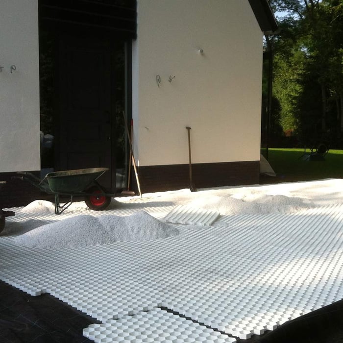 Easygravel 3XL grindplaten wit gevuld