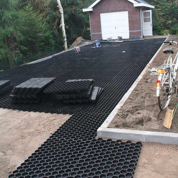 Easygravel 3XL grindplaten zwart aangelegd