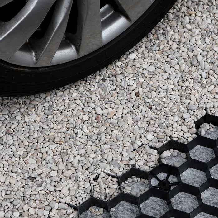 EuroGravel PLUS grindplaten wit berijdbaar met personenvoertuigen