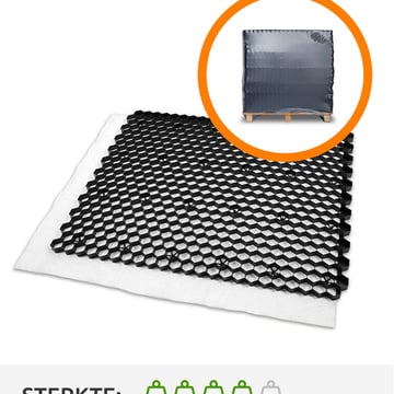 Volle pallet grindplaten EuroGravel PLUS zwart (42,55m2)