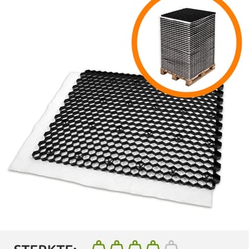 Volle pallet grindplaten EuroGravel PLUS zwart (42,55m2) Volle pallet grindplaten EuroGravel PLUS zwart (42,55m2)