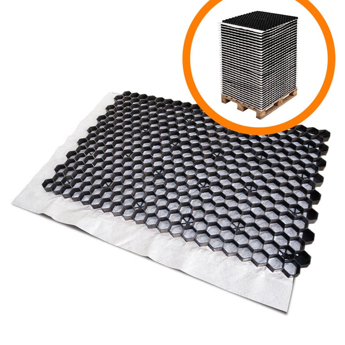 Volle pallet grindplaten EuroGravel PRO zwart (33,13m2) Volle pallet grindplaten EuroGravel PRO zwart (33,13m2)