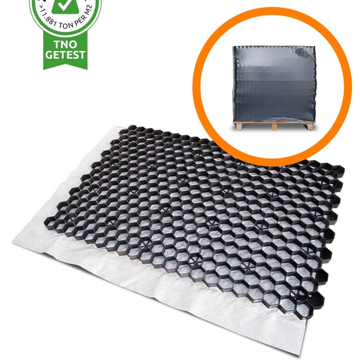 Volle pallet grindplaten EuroGravel PRO zwart (33,13m2)