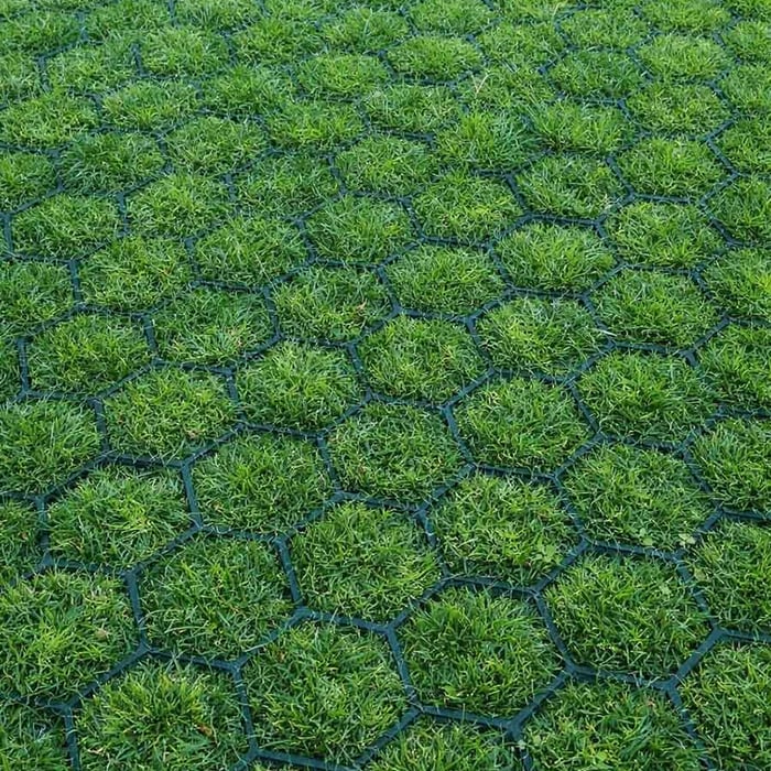 Grasplaten Easygravel 3XL groen aangelegd