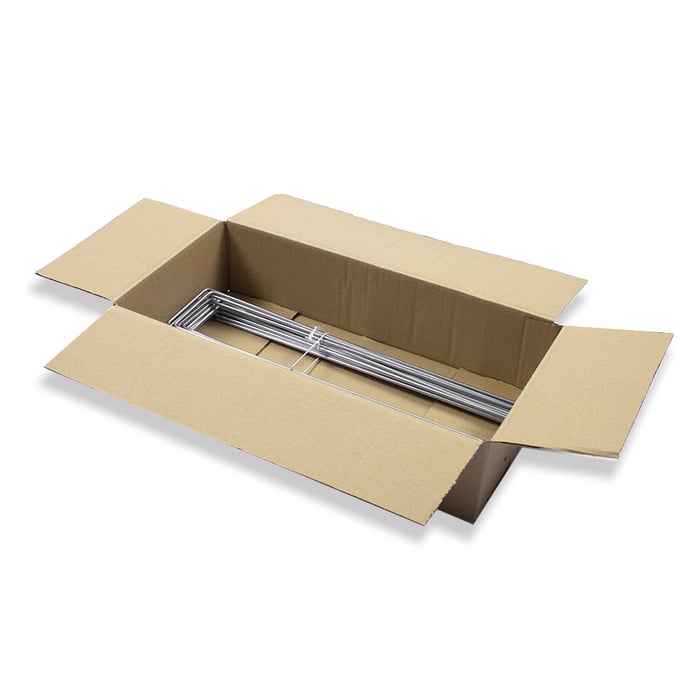Grondpennen U-vorm verzinkt, 38cm x 8cm x 4mm - Doos 20 stuks