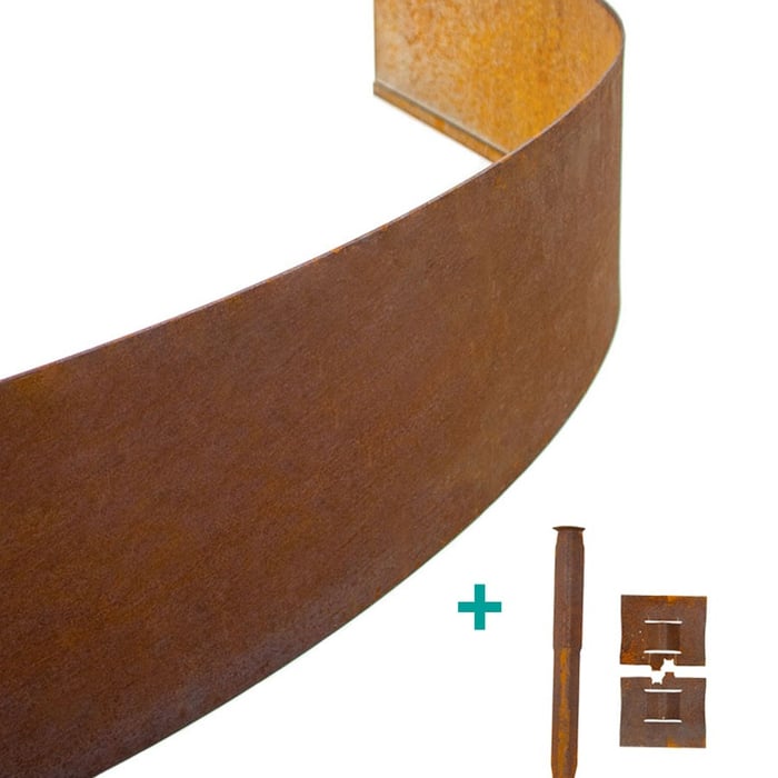 Multi-Edge ADVANCE Corten staal 2m, incl. 2 koppelsets per stuk