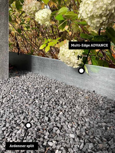 Multi-Edge ADVANCE Afboording Verzinkt 200 x 20cm aangelegd