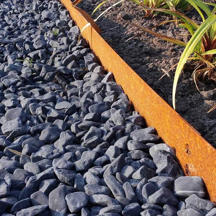 Multi-Edge METAL Afboording Corten staal 100x17,5cm aangelegd