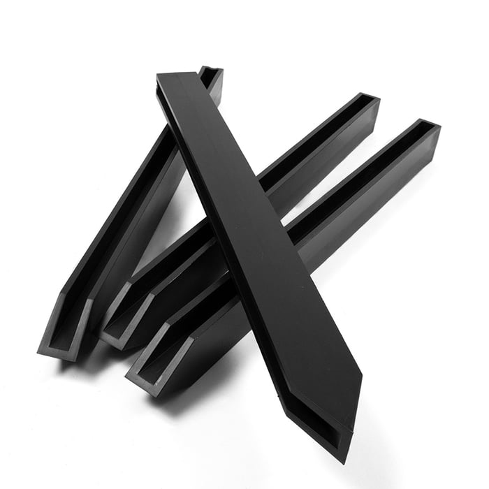 Multi-Edge ECO paaltjes zwart set 10 stuks