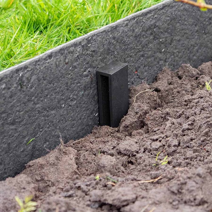 Multi-Edge ECO paaltjes zwart bevestiging via achterzijde, onzichtbaar aan voorzijde