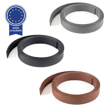 Multi-Edge ECO borderrol 10m lengte, 10cm hoogte, kleur grijs aangelegd