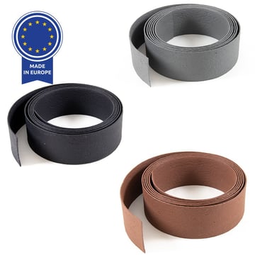 Multi-Edge ECO borderrol 10m lengte, 20cm hoogte, kleur zwart aangelegd