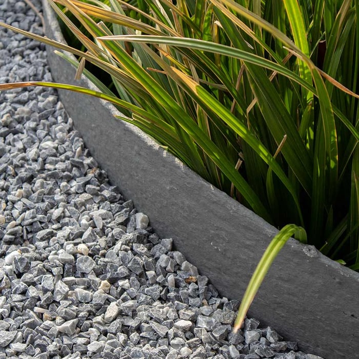 Multi-Edge ECO borderrol 20m lengte, 14cm hoogte, kleur grijs, aangelegd