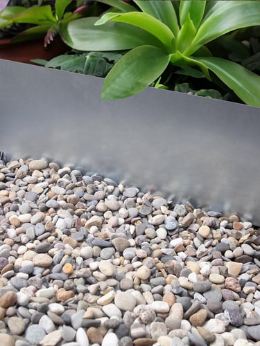 Multi-Edge METAL afboording 150x37,5cm aangelegd