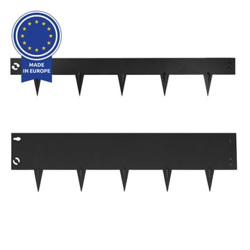 Multi-Edge METAL Afboording Zwart 100x17,5cm aangelegd