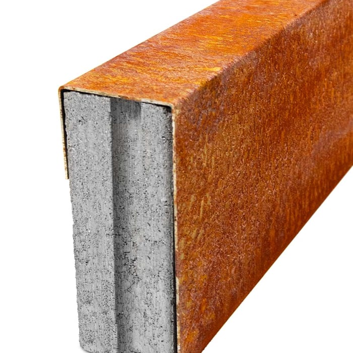 Multi-Edge PROFILE Corten staal u-profiel voor opsluitbanden 6cm breed