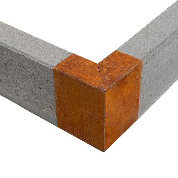 Multi-Edge PROFILE Corten staal u-profiel hoekstukken voor opsluitbanden 15x6x5x12cm