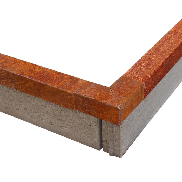 Multi-Edge PROFILE Corten staal u-profiel voor opsluitbanden 5x6x5x149cm inclusief hoekstuk