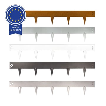 Multi-Edge METAL Afboording (wit) aangelegd met wit grind